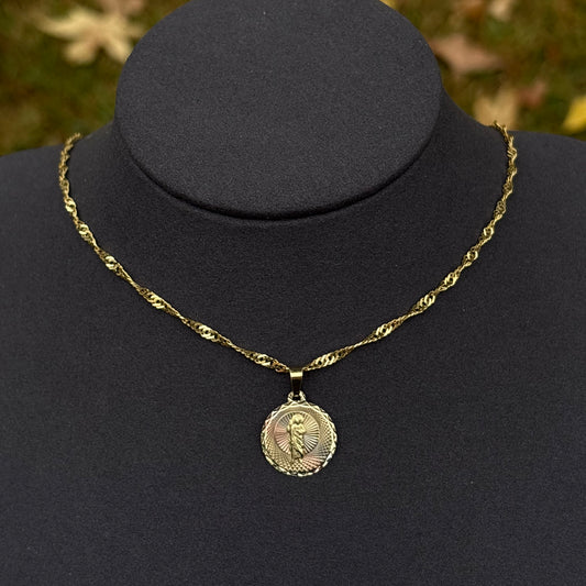 10k Gold St Jude Pendant