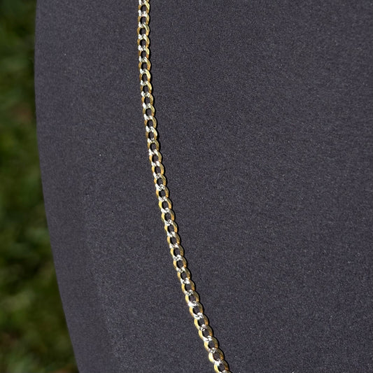 3mm 10k Gold Cuban Chain