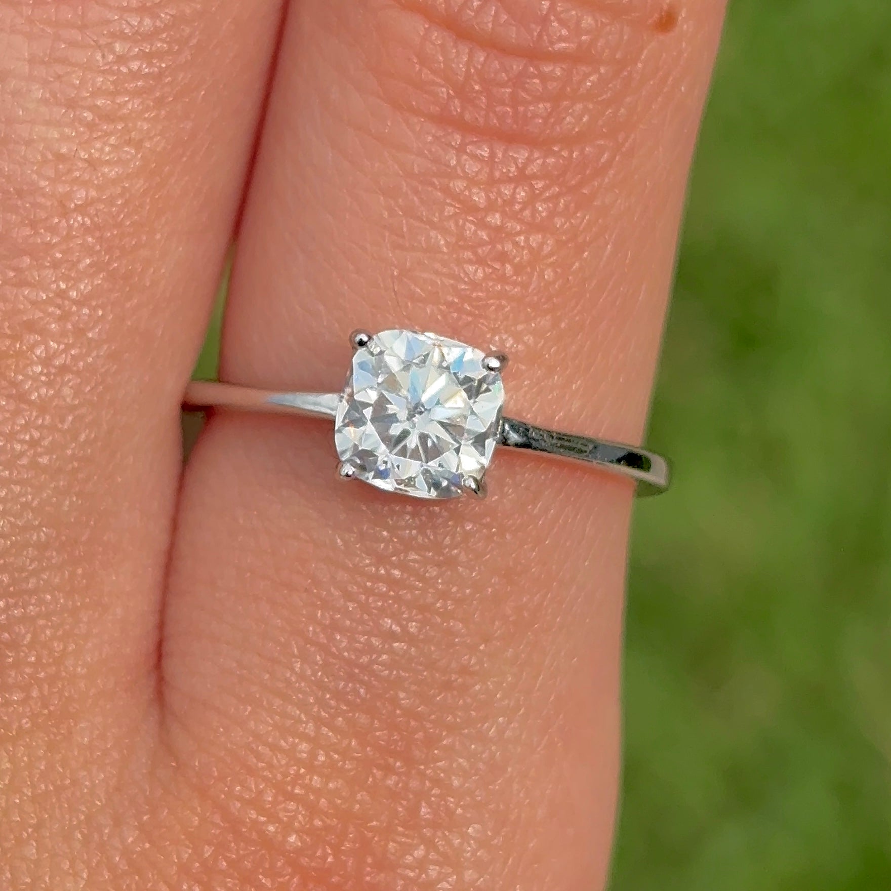 Sterling Silver Moissanite Ring
