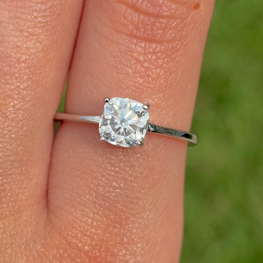 Sterling Silver Moissanite Ring