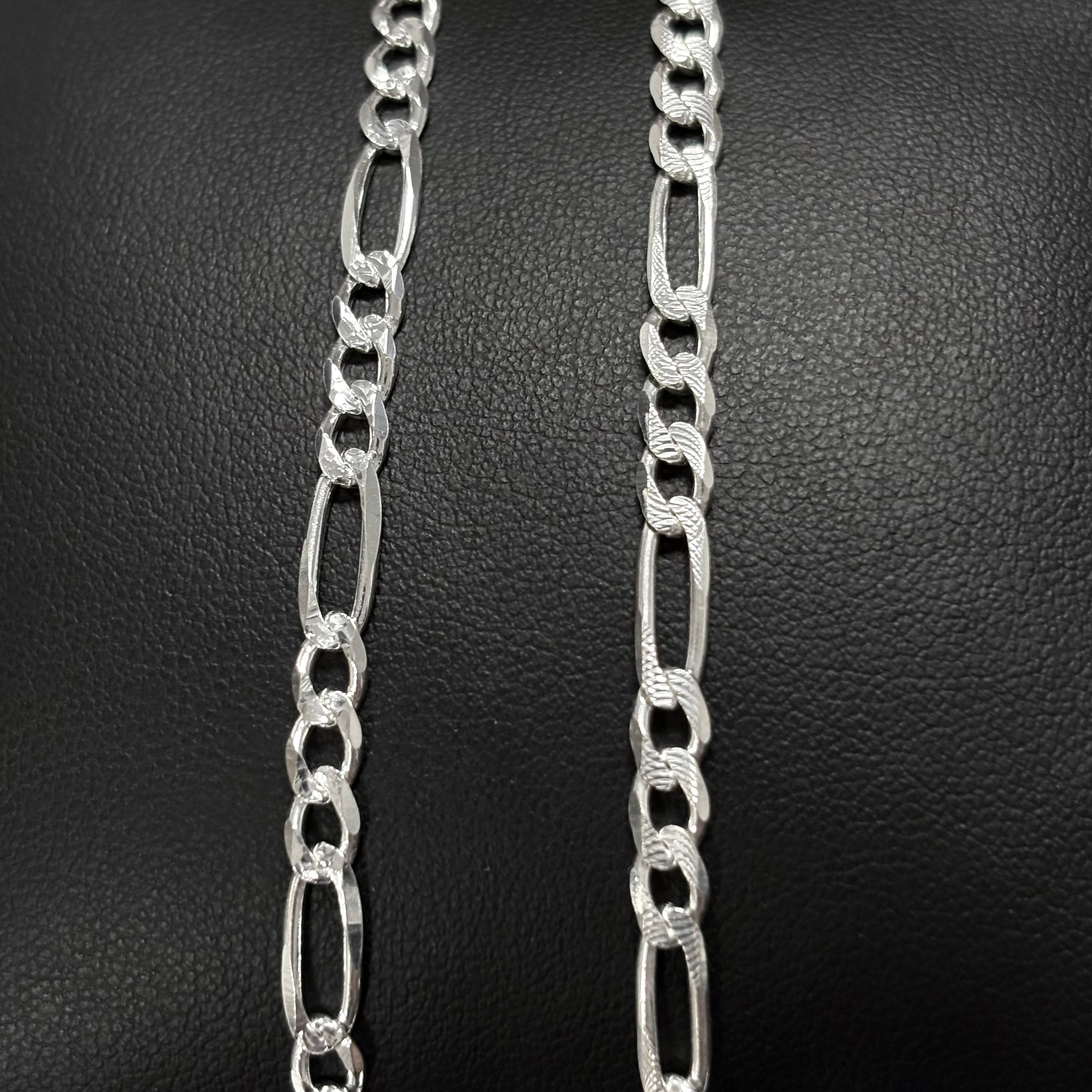 4.5mm DCut Figaro Bracelet