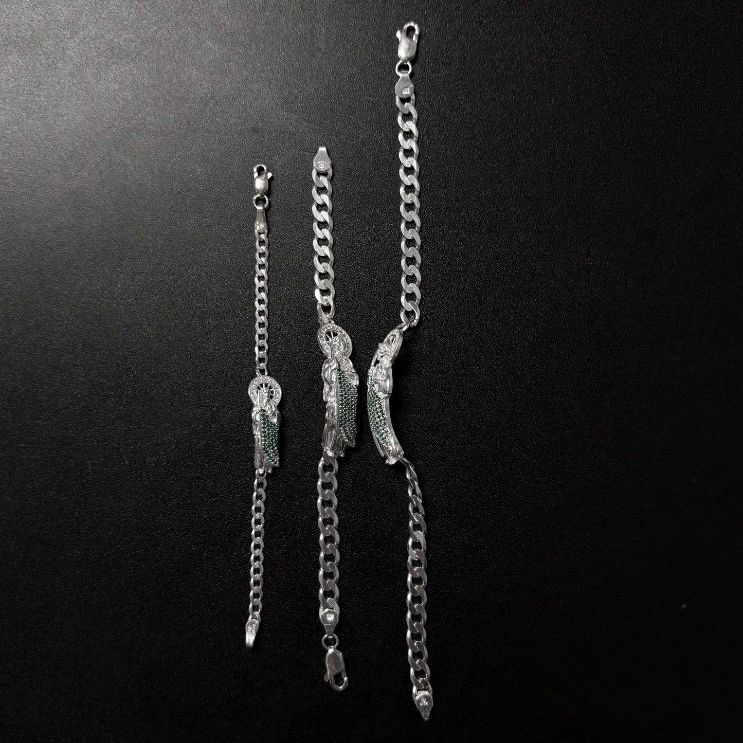 St Jude Silver Cuban Bracelet
