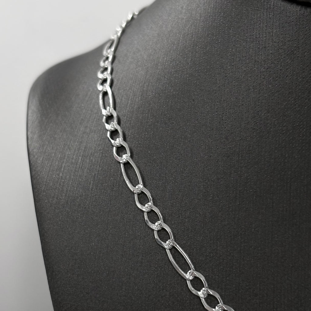 3.5mm Diamond Cut Figaro Chain