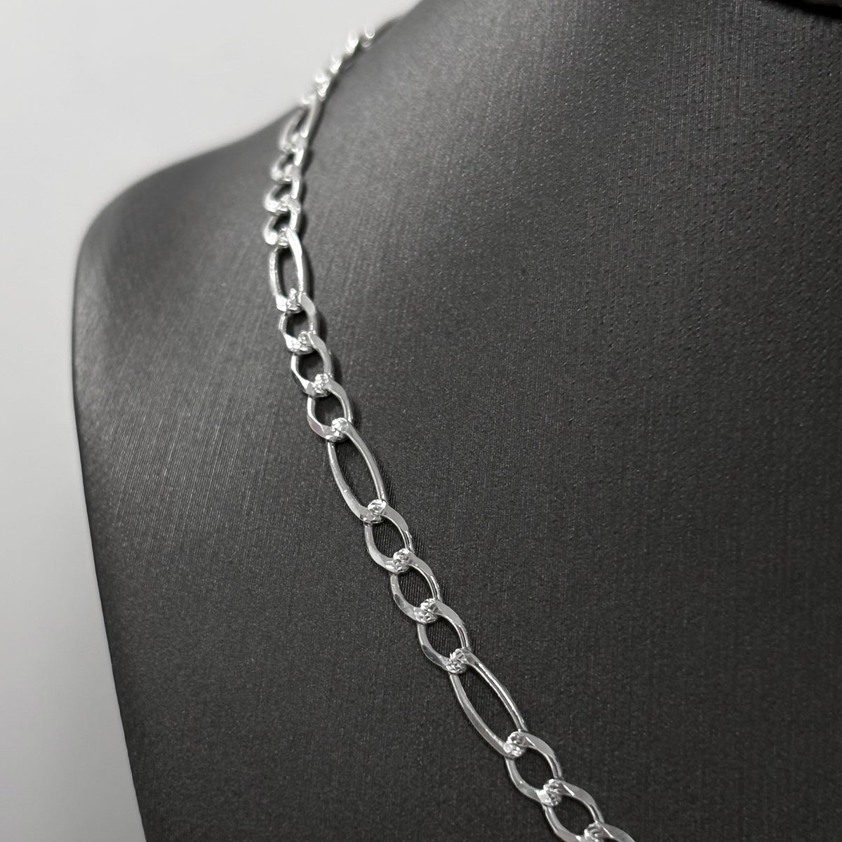 3.5mm Diamond Cut Figaro Chain