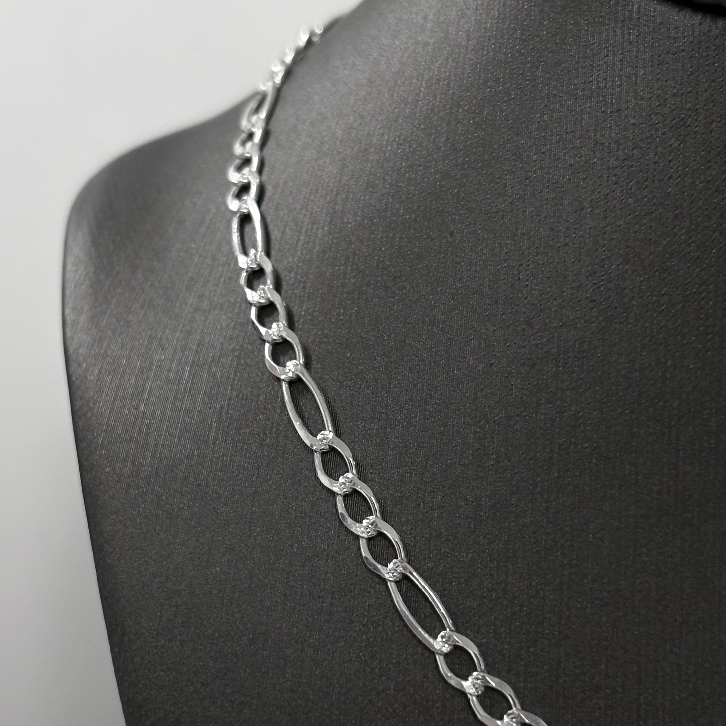 3.5mm Diamond Cut Figaro Chain