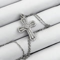 Sterling Silver Moissanite Cross Pendant