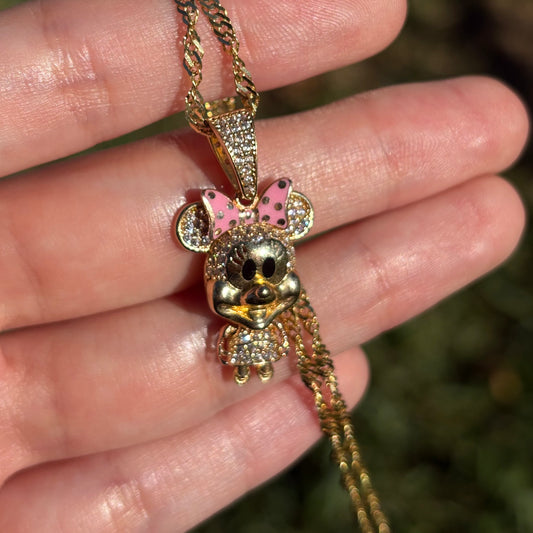 14k Gold Mouse Pendant