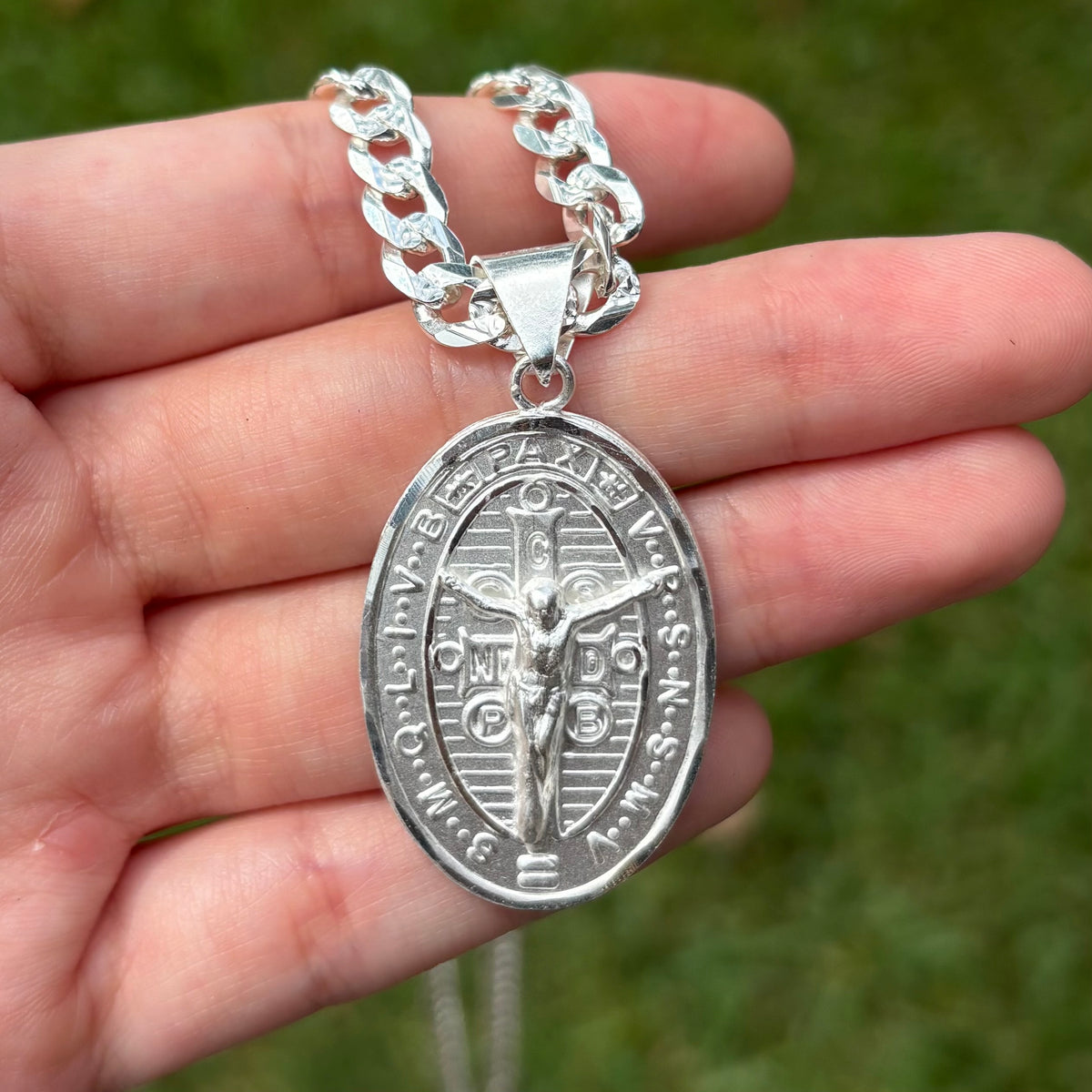 St Benedict Double Sided Pendant