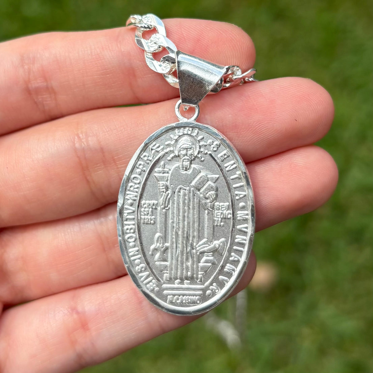 St Benedict Double Sided Pendant