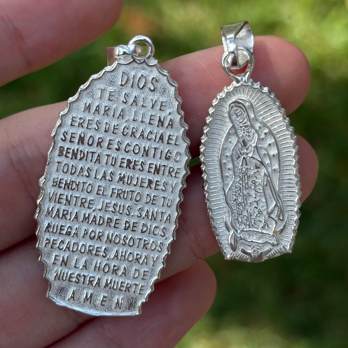 Hail Mary Prayer Pendant