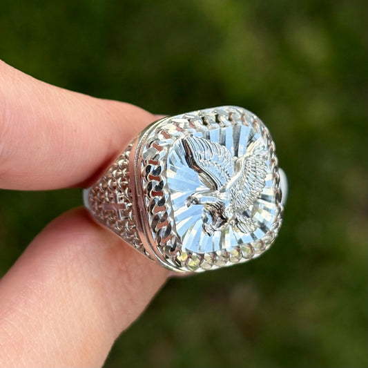 Silver Eagle Ring