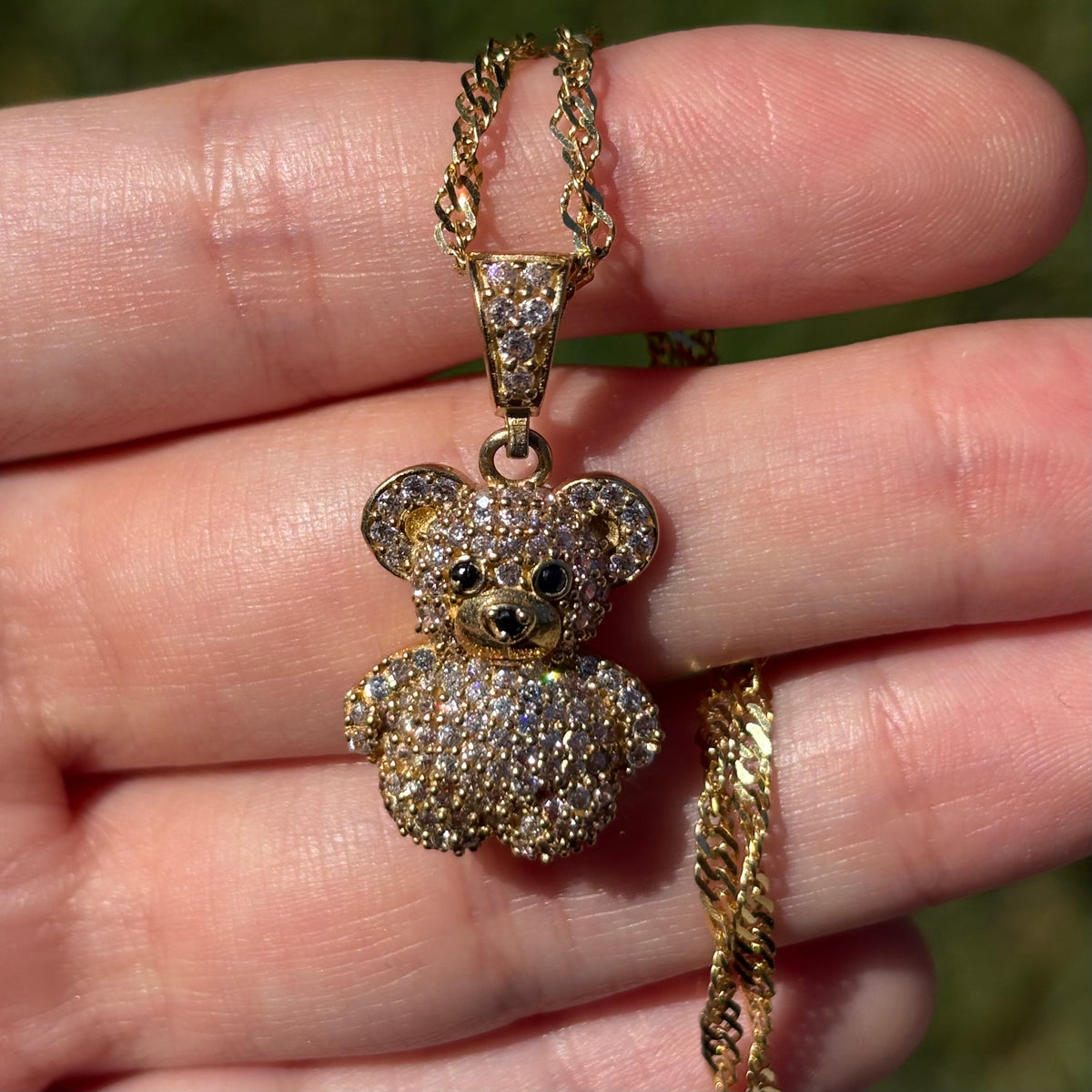 14k Gold Bear Pendant