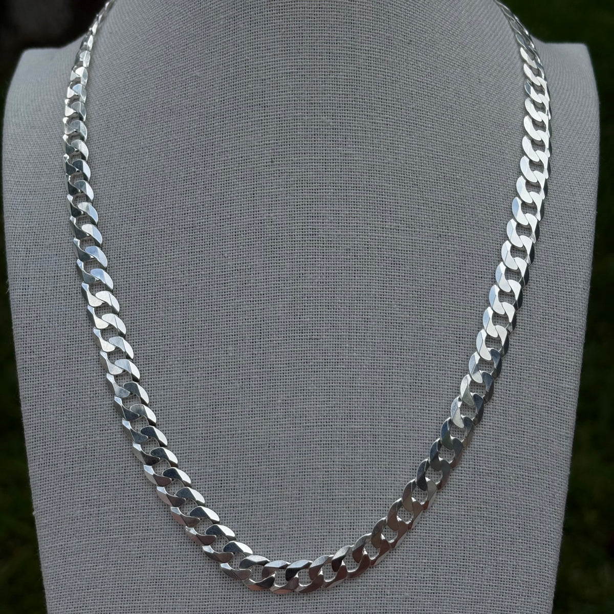 8.5mm Sterling Silver Curb Chain