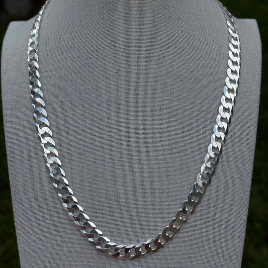 8.5mm Sterling Silver Curb Chain