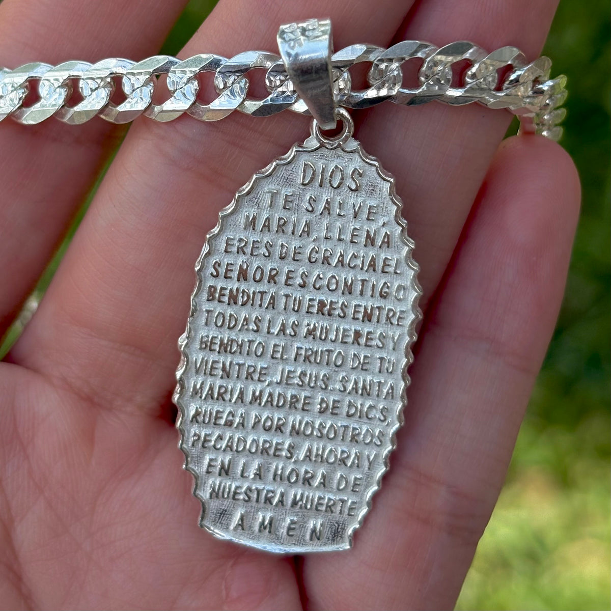 Hail Mary Prayer Pendant