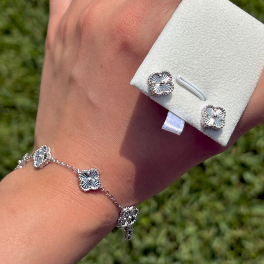 Silver Clover Set