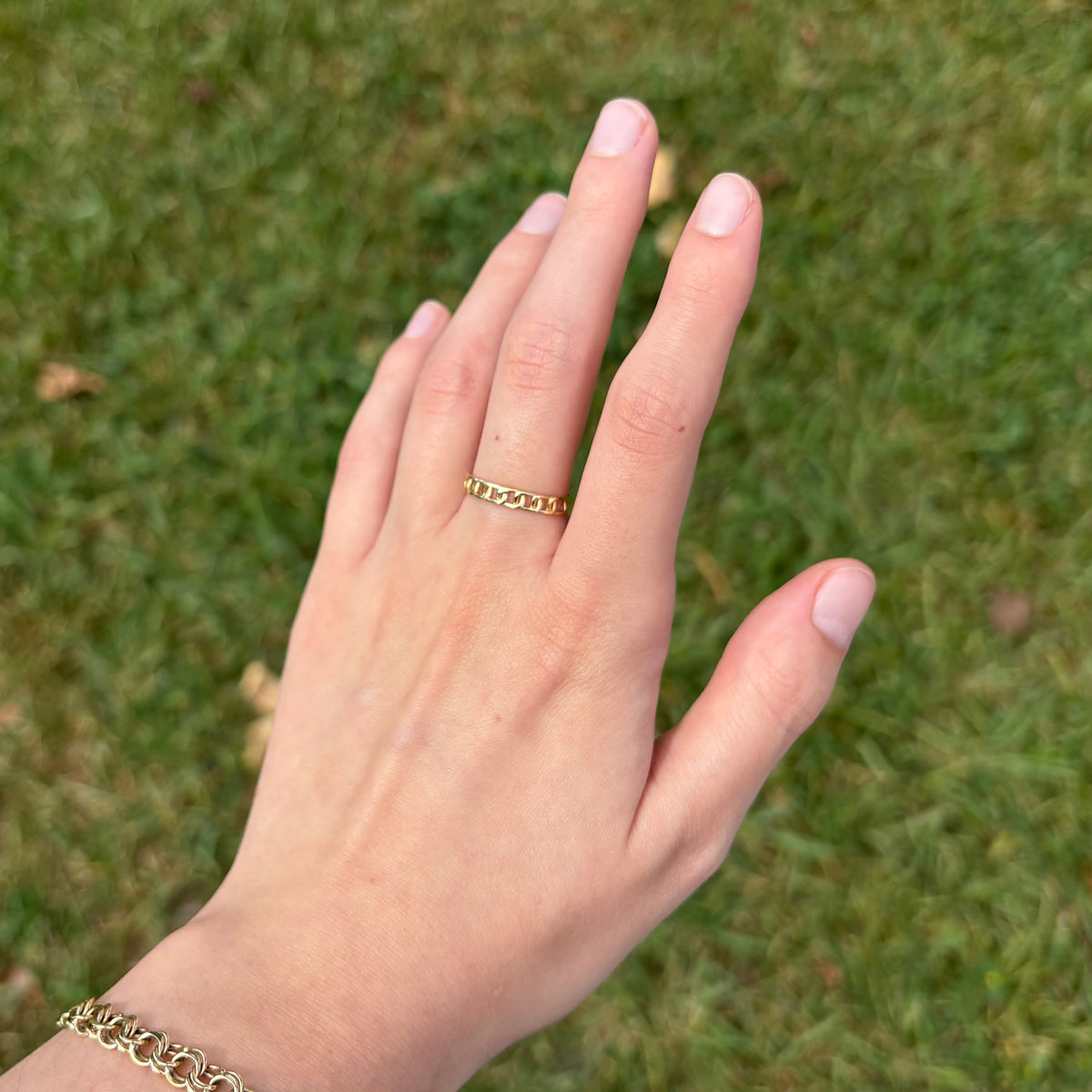 14k Gold Cuban Link Ring