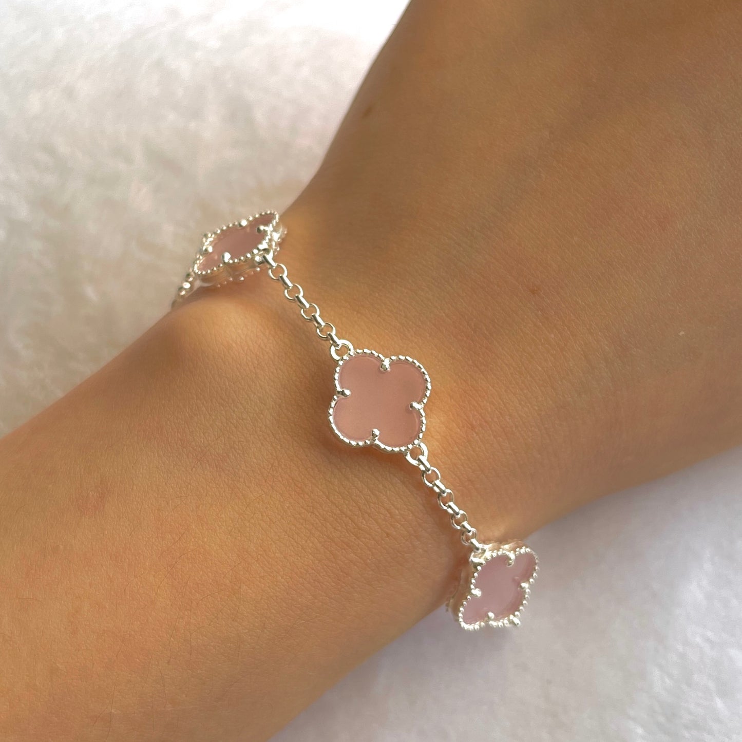 5 Clover Silver Bracelet