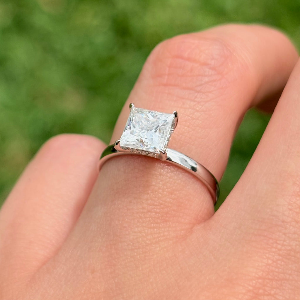 Sterling Silver Moissanite Ring
