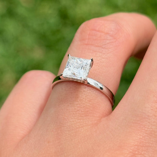 Sterling Silver Moissanite Ring