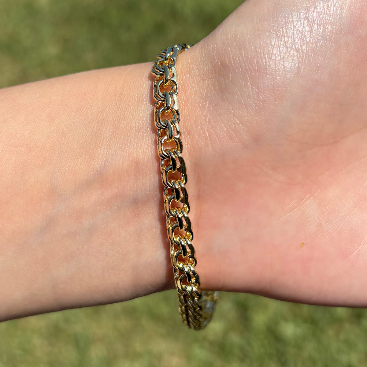 6mm Gold Plated Chino Link Bracelet