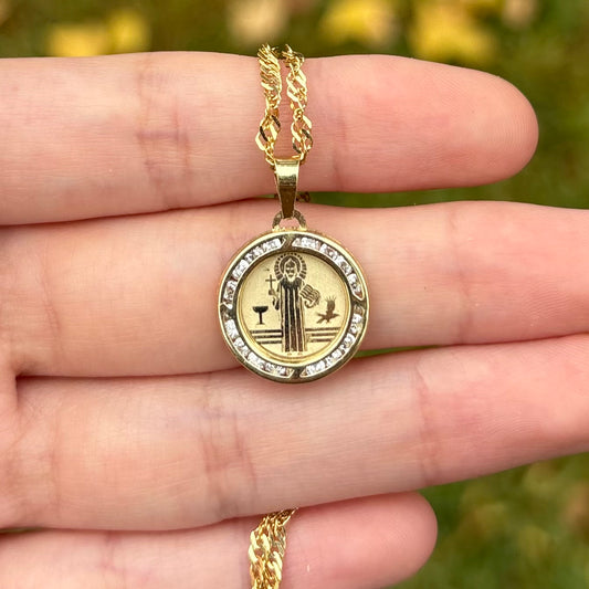 10k St Benedict Pendant