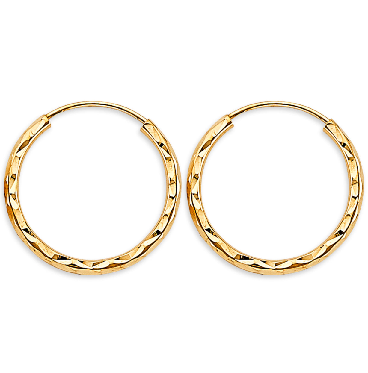 1.8mm 14K Gold Hoops