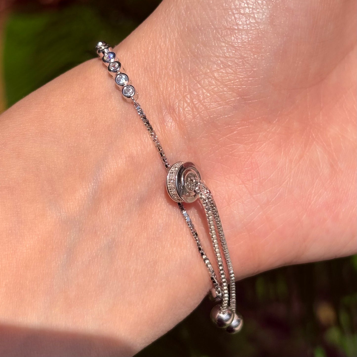 Adjustable Sterling Silver Star Bracelet
