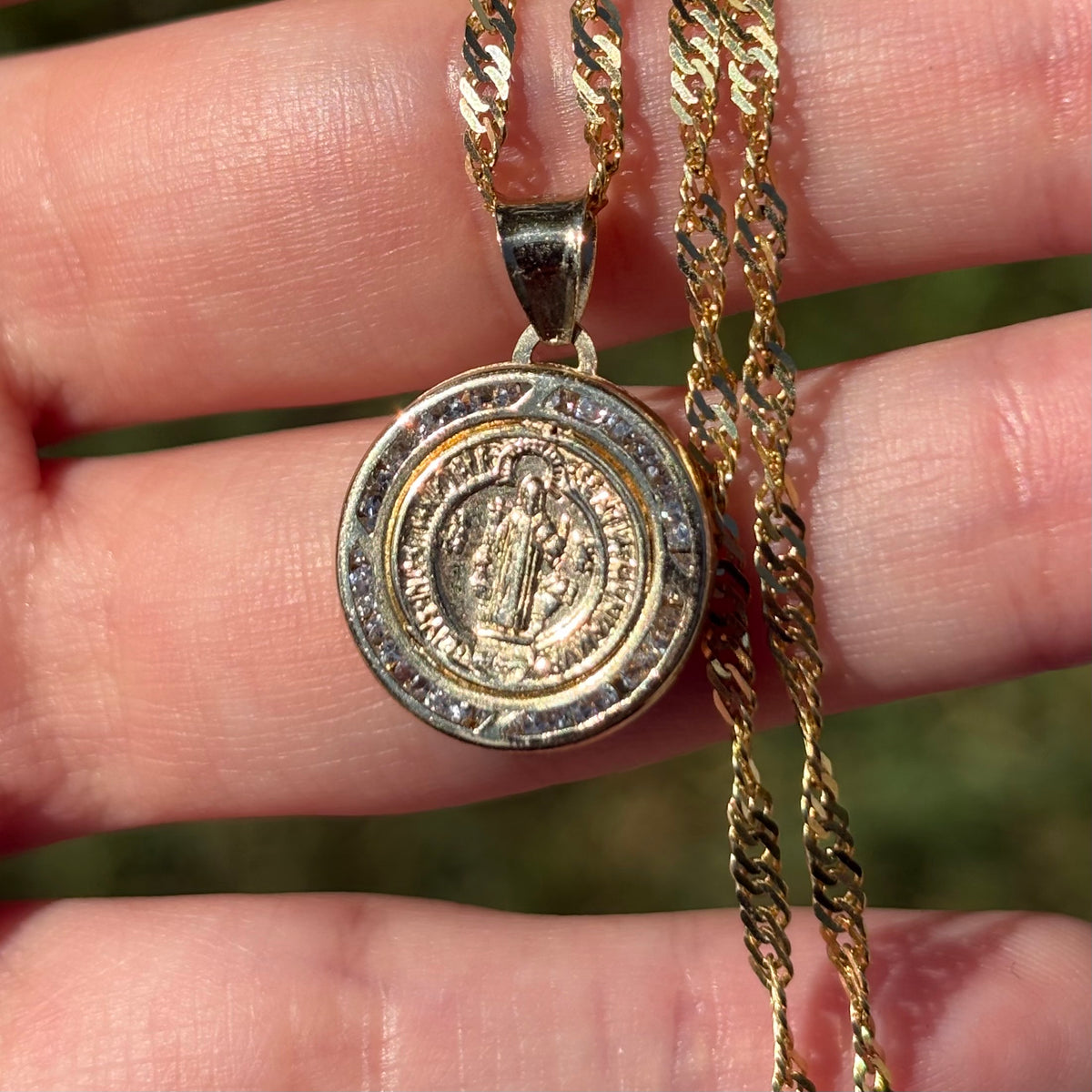 14k Gold St Benedict Pendant