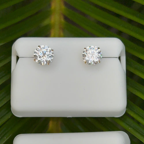 10k Gold Moissanite Stud Earrings