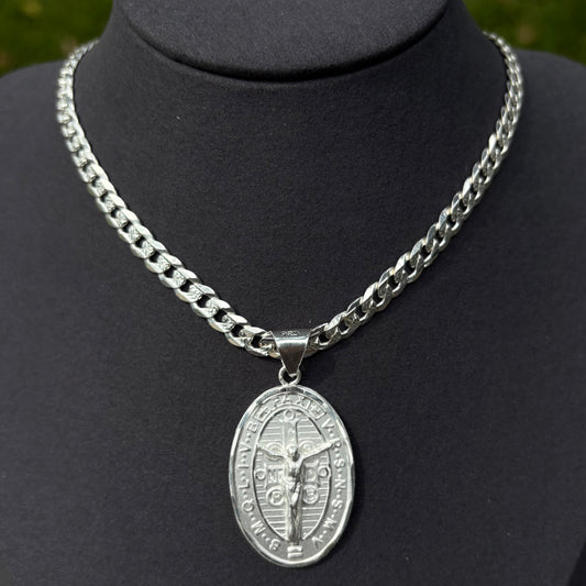 St Benedict Double Sided Pendant