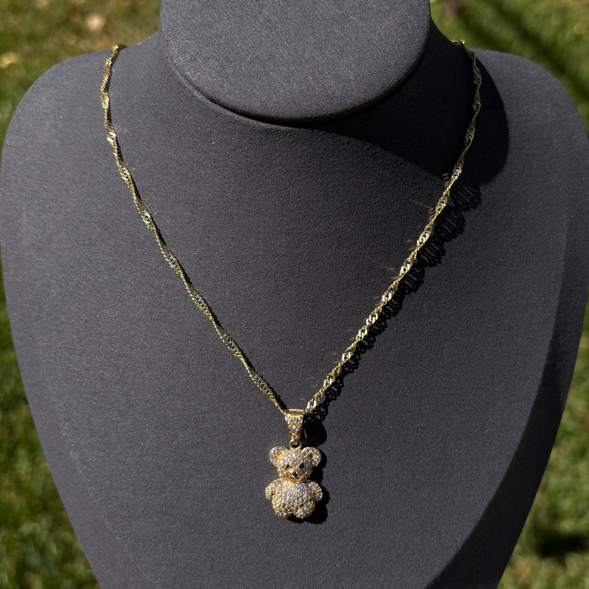 14k Gold Bear Pendant
