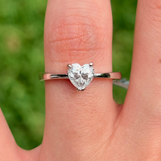 Sterling Silver Moissanite Ring