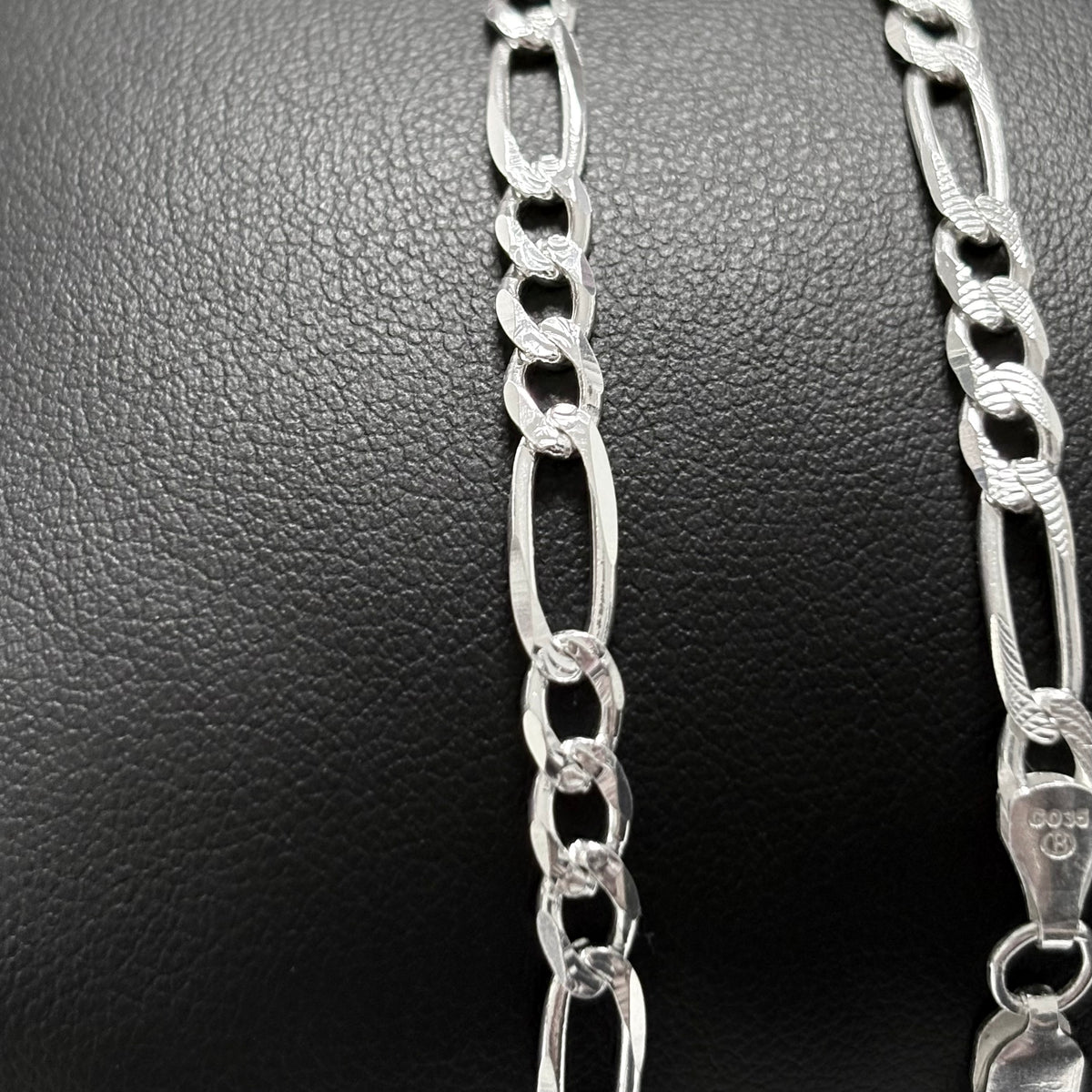 4.5mm DCut Figaro Bracelet