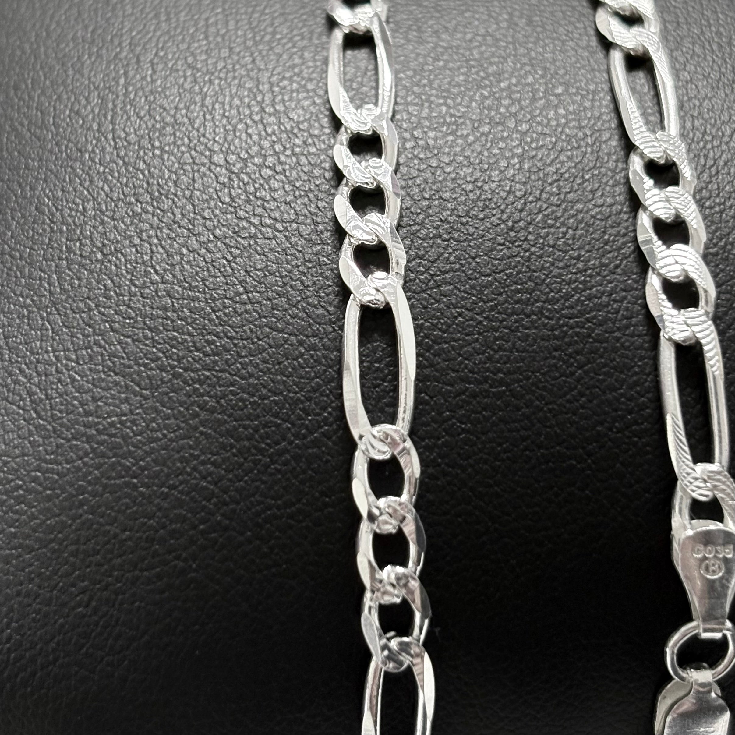 4.5mm DCut Figaro Bracelet