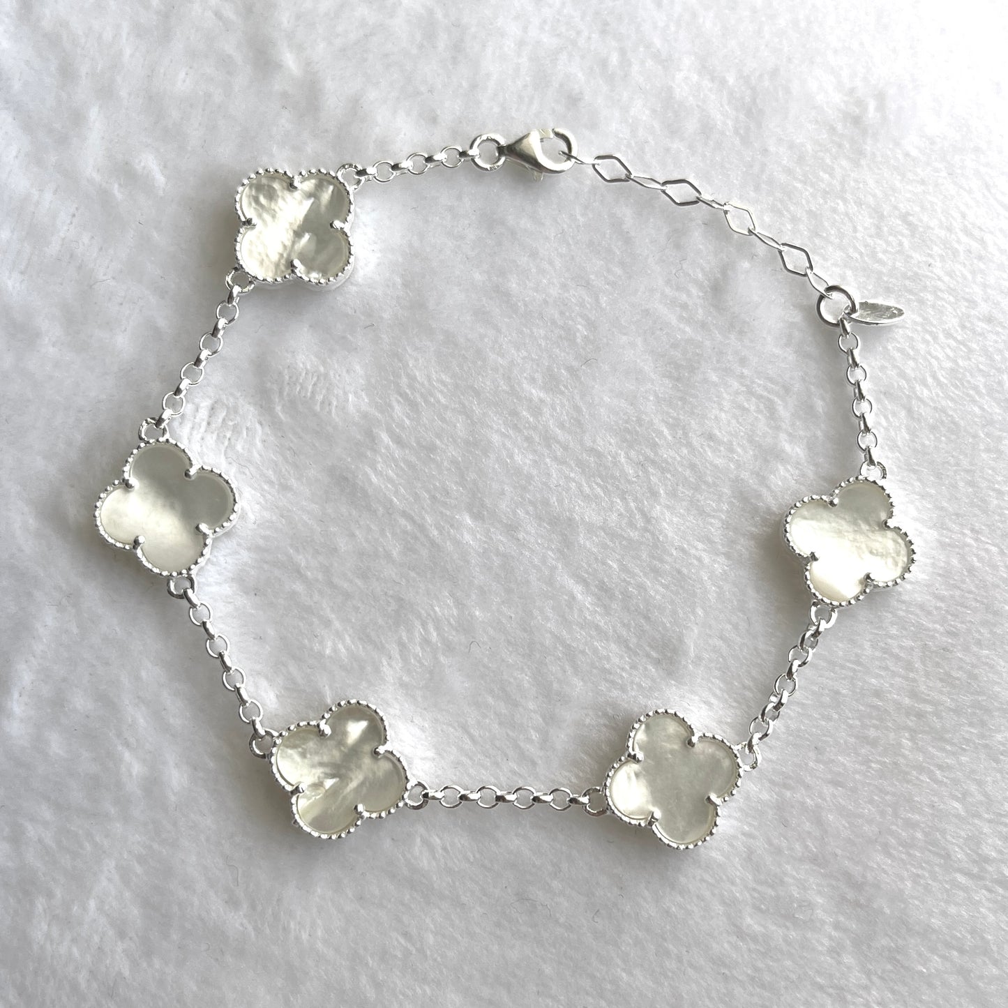 5 Clover Silver Bracelet