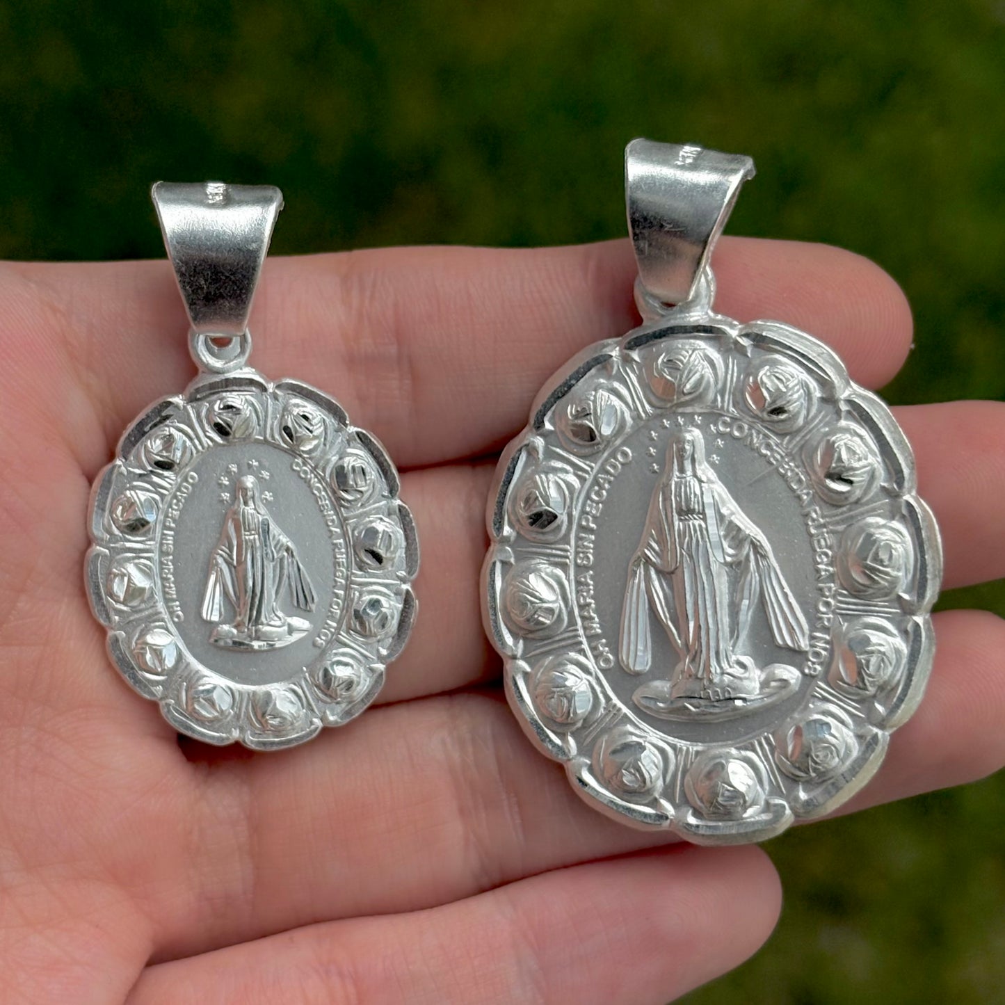 Double Sided Virgin Mary Pendant