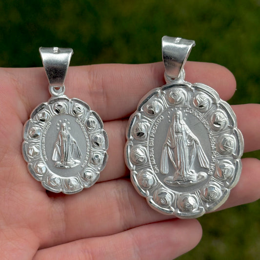 Double Sided Virgin Mary Pendant