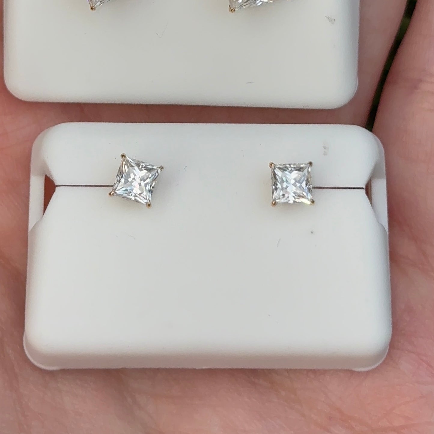 10k Gold Moissanite Stud Earrings