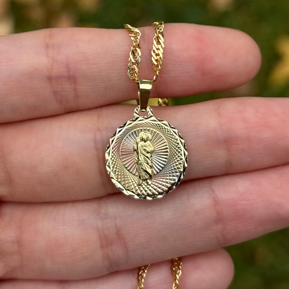 10k Gold St Jude Pendant