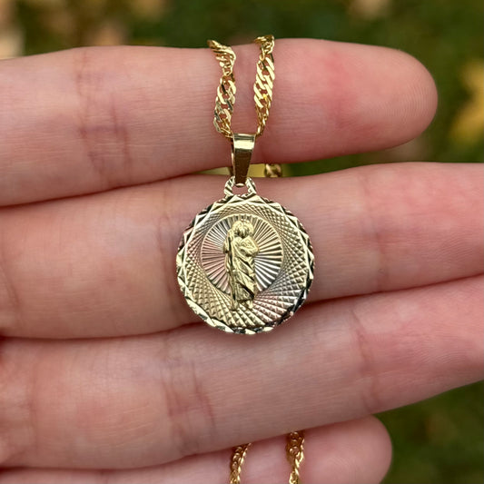 10k Gold St Jude Pendant