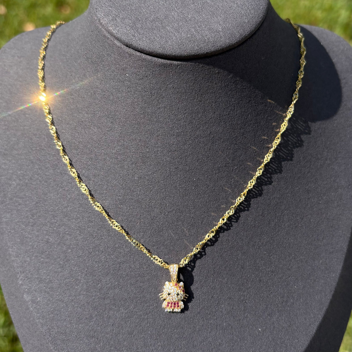 14k Gold Kitty Pendant