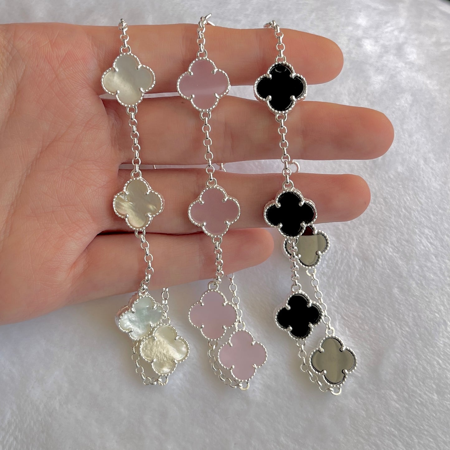 5 Clover Silver Bracelet