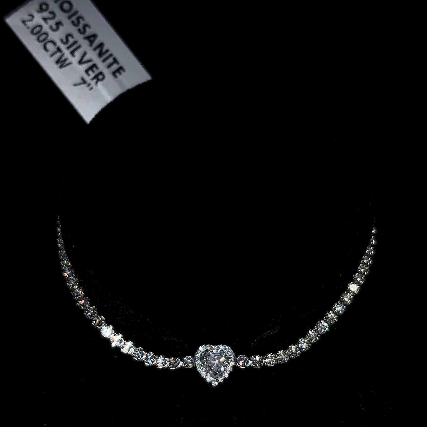 1 Heart Sterling Silver Moissanite