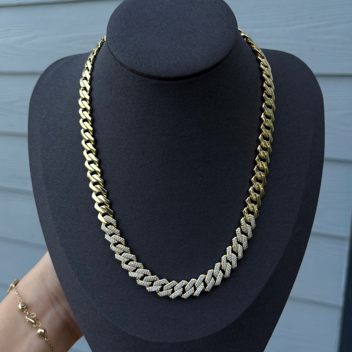10mm Gold Plated Cuban Chain