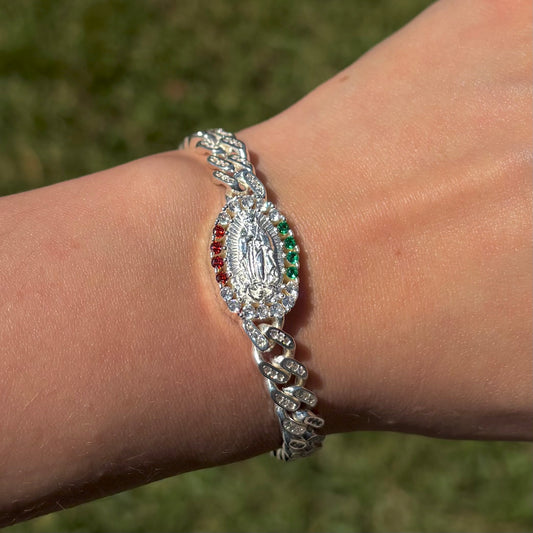 7mm Virgin Mary Cuban Bracelet