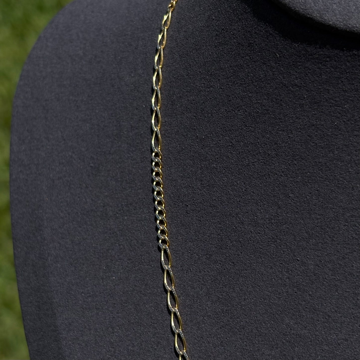 3mm Hybrid Cuban Figaro 14k Gold Chain