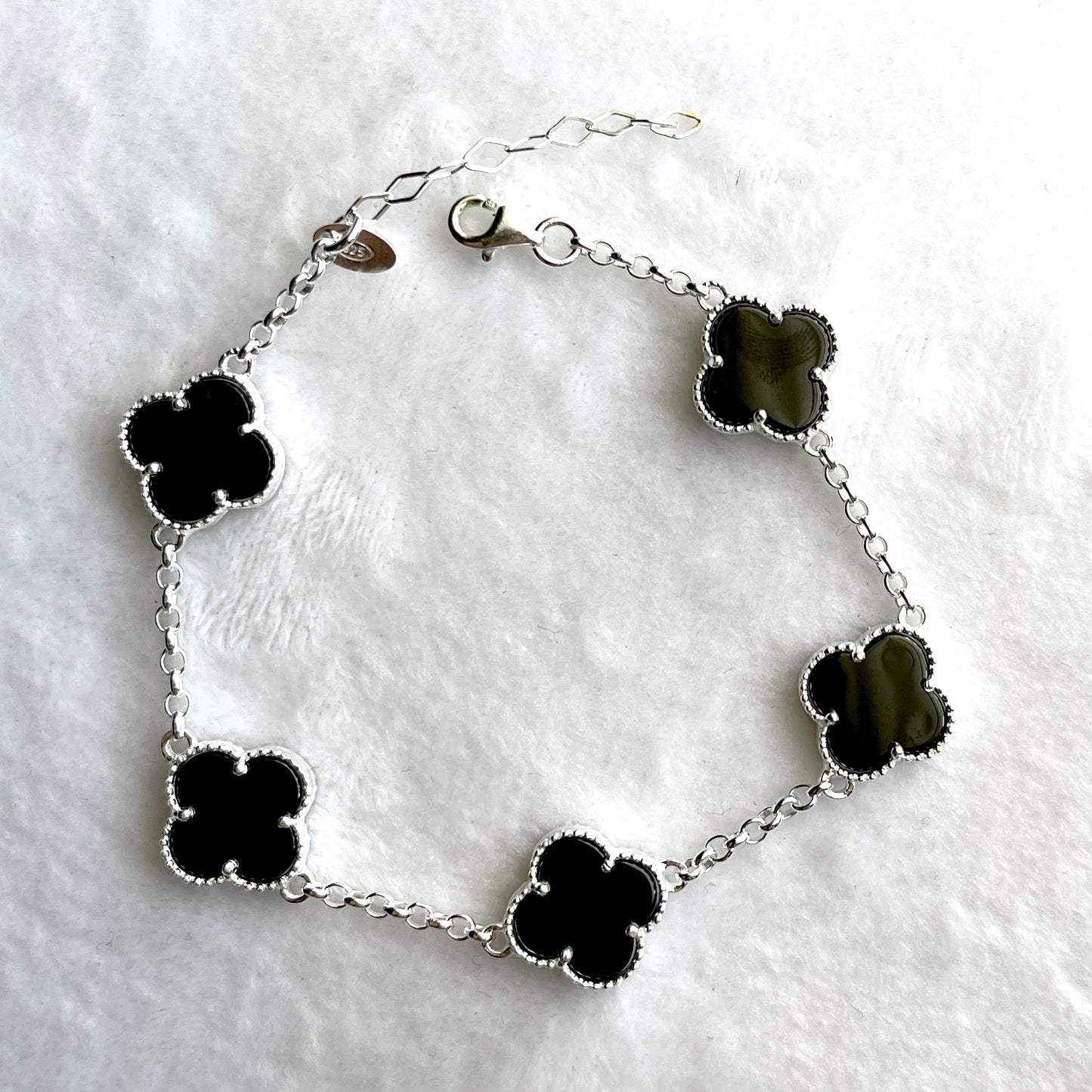 5 Clover Silver Bracelet