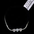 3 Heart Sterling Silver Moissanite Bracelet