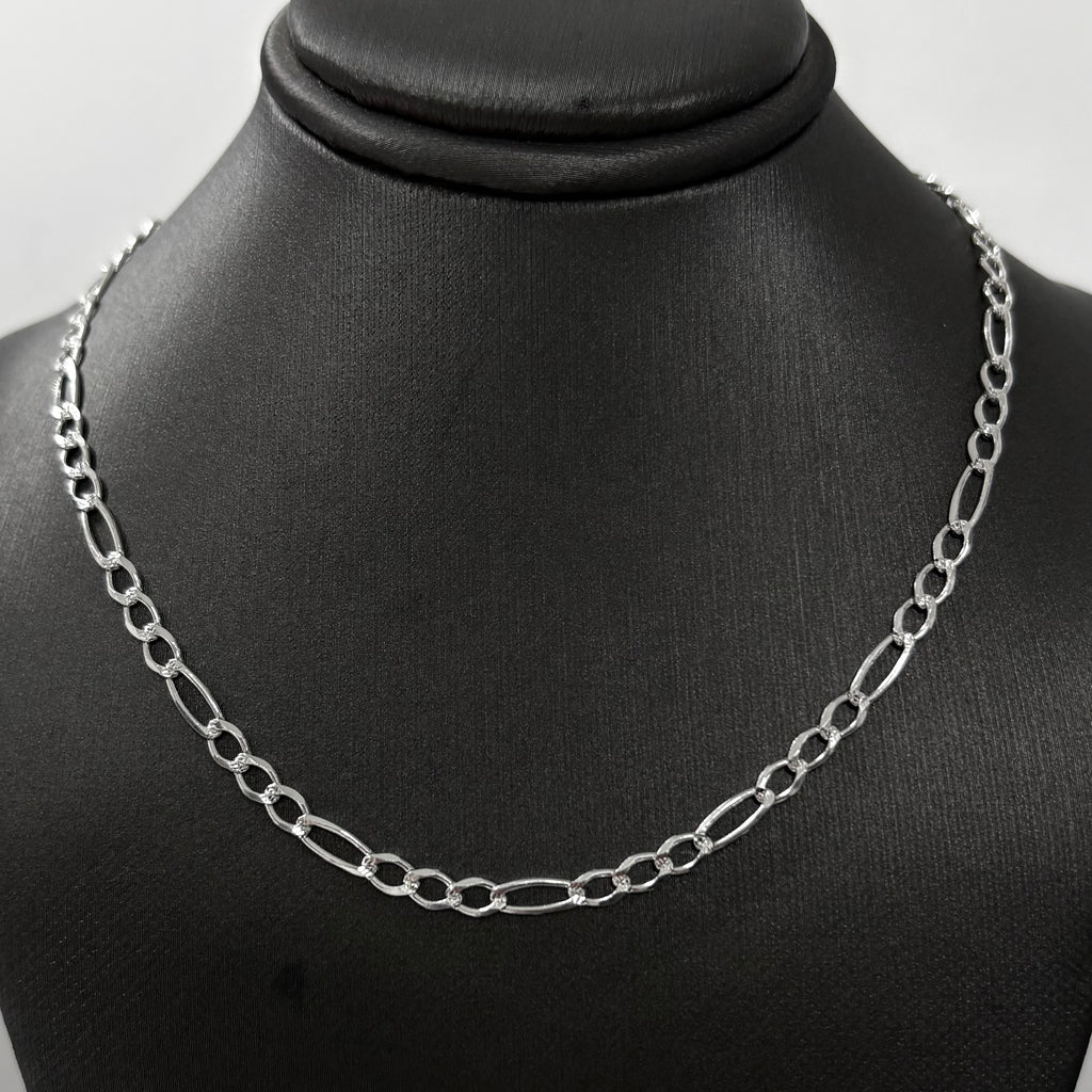 3.5mm Diamond Cut Figaro Chain